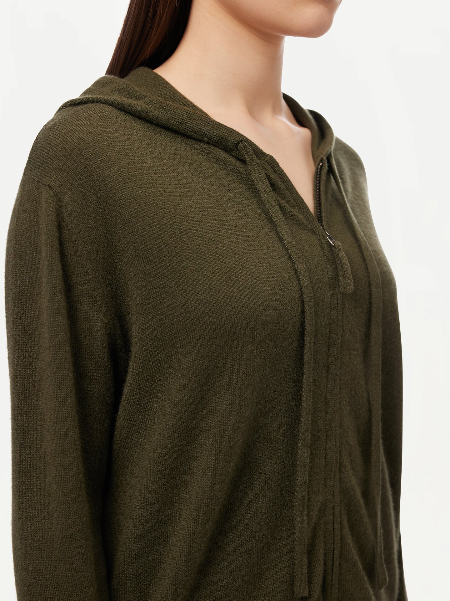 Women’s Cashmere Hoodie Capulet Olive - GOBI Cashmere - Sports Casual