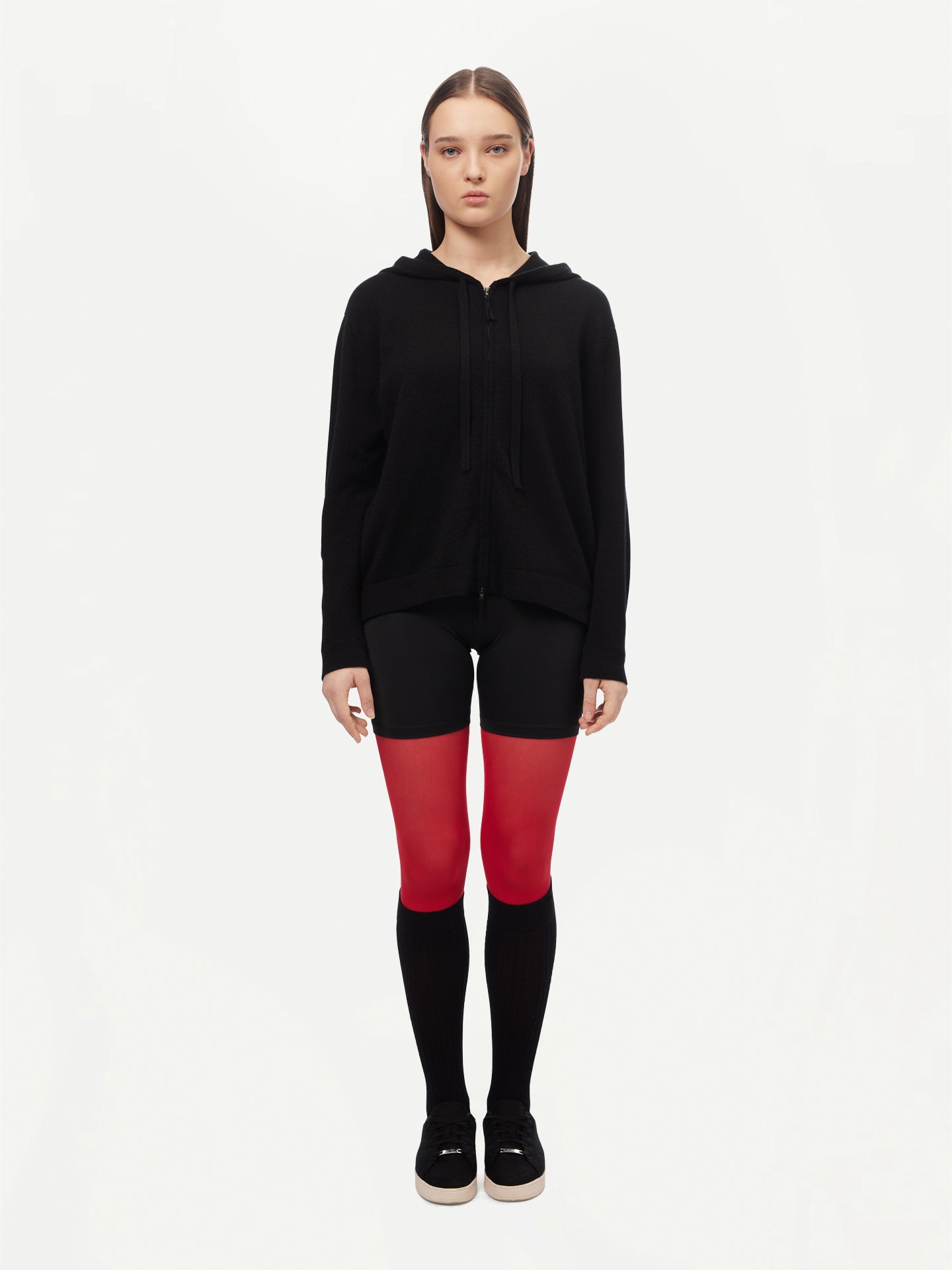 Women’s Cashmere Hoodie Black - GOBI Cashmere - Sports Casual