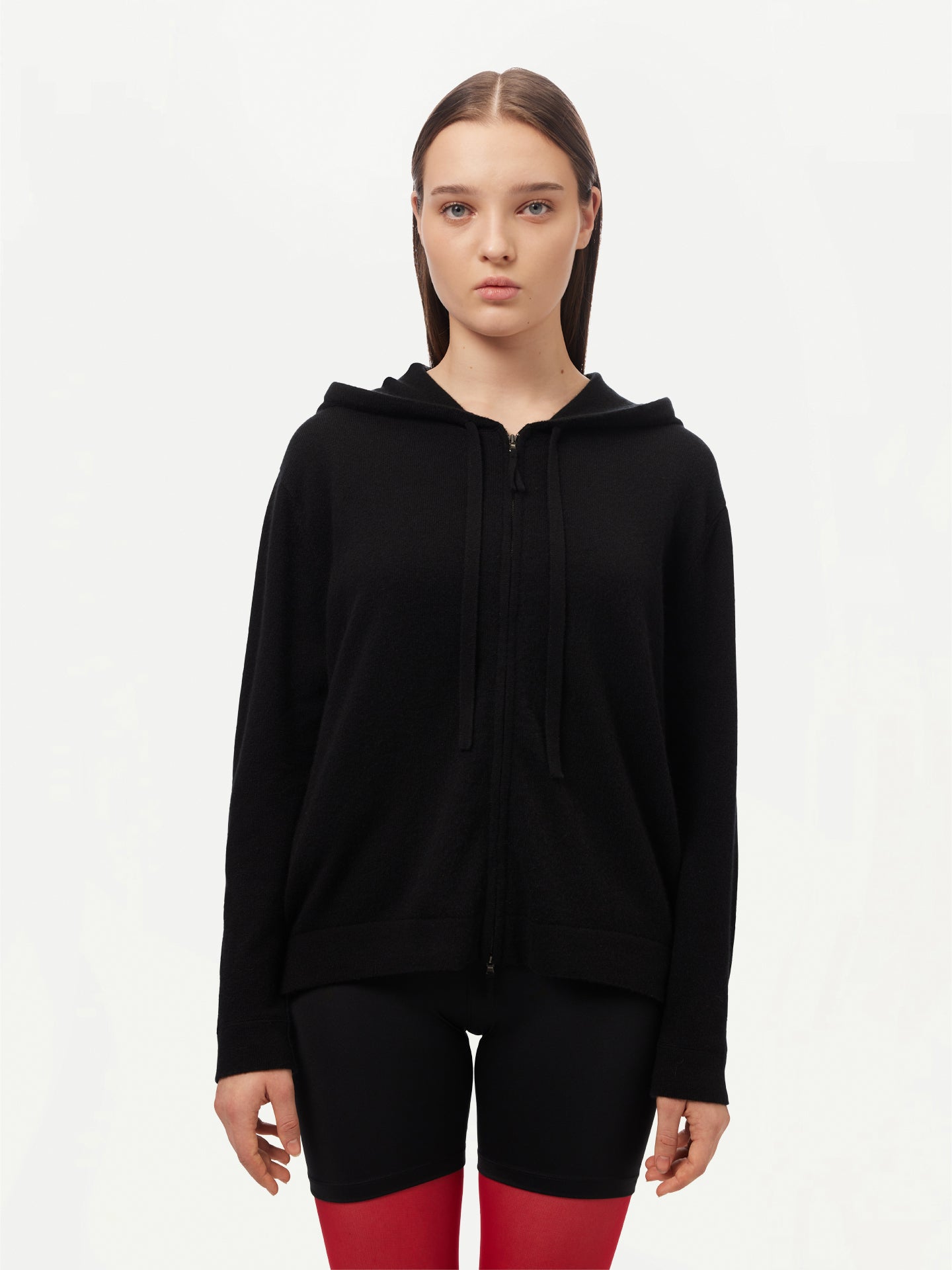 Women’s Cashmere Hoodie Black - GOBI Cashmere - Sports Casual