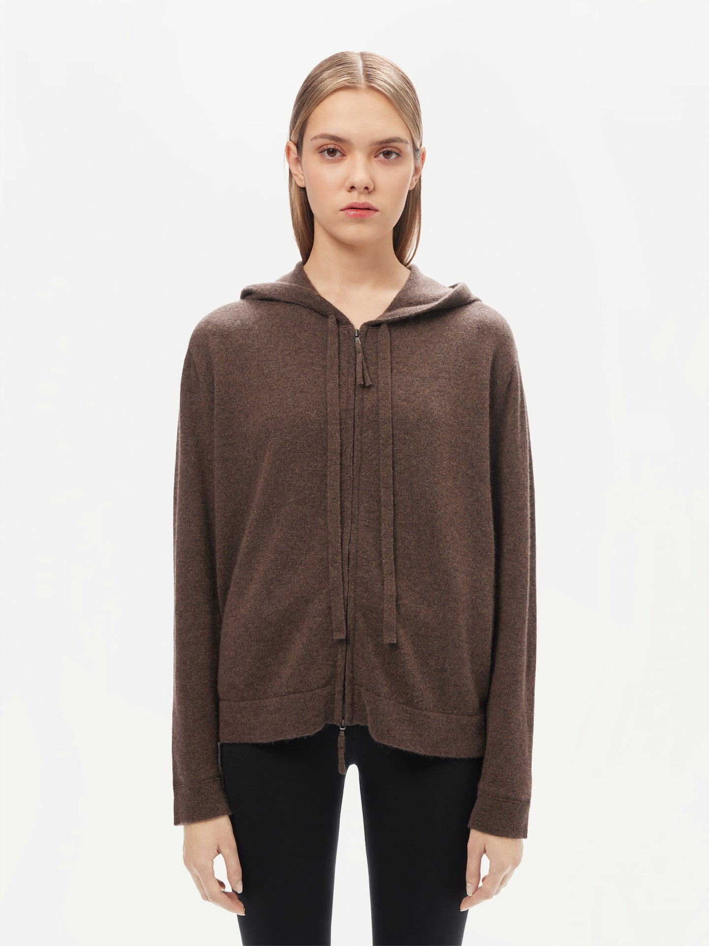 Women’s Cashmere Hoodie Cocoa - GOBI Cashmere - Sports Casual