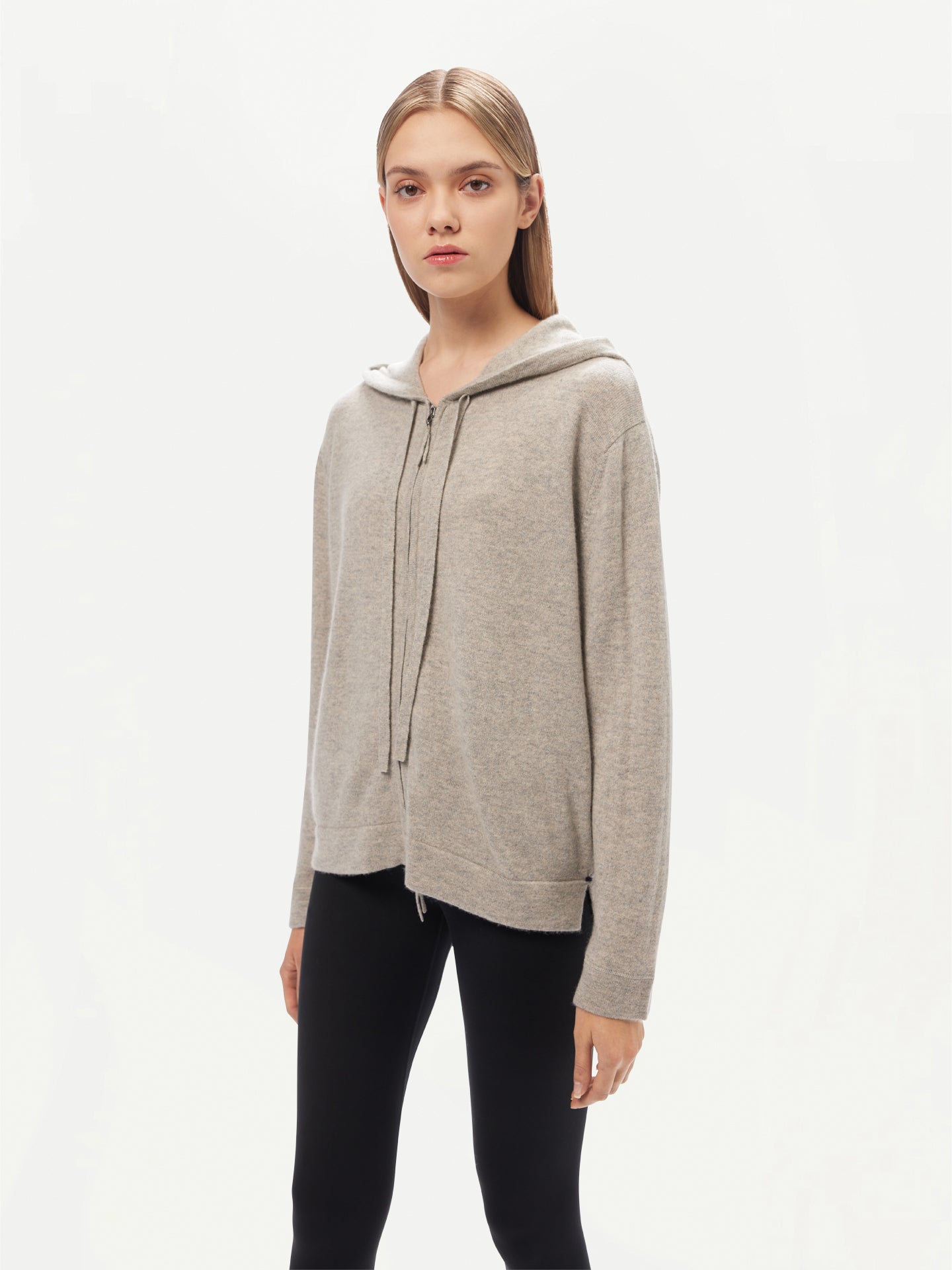 Women’s Cashmere Hoodie Dawn Blue - GOBI Cashmere - Sports Casual