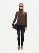 Women’s Quarter-Zip Cashmere Sweater Cocoa - GOBI Sports Casual #color_cocoa
