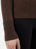 Women’s Quarter-Zip Cashmere Sweater Cocoa - GOBI Sports Casual #color_cocoa