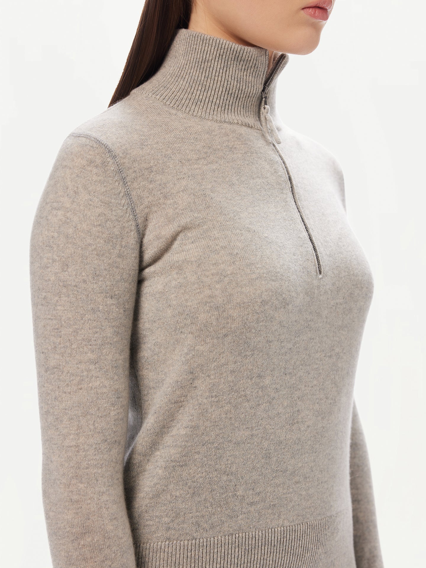 Women’s Quarter-Zip Cashmere Sweater - GOBI Sports Casual