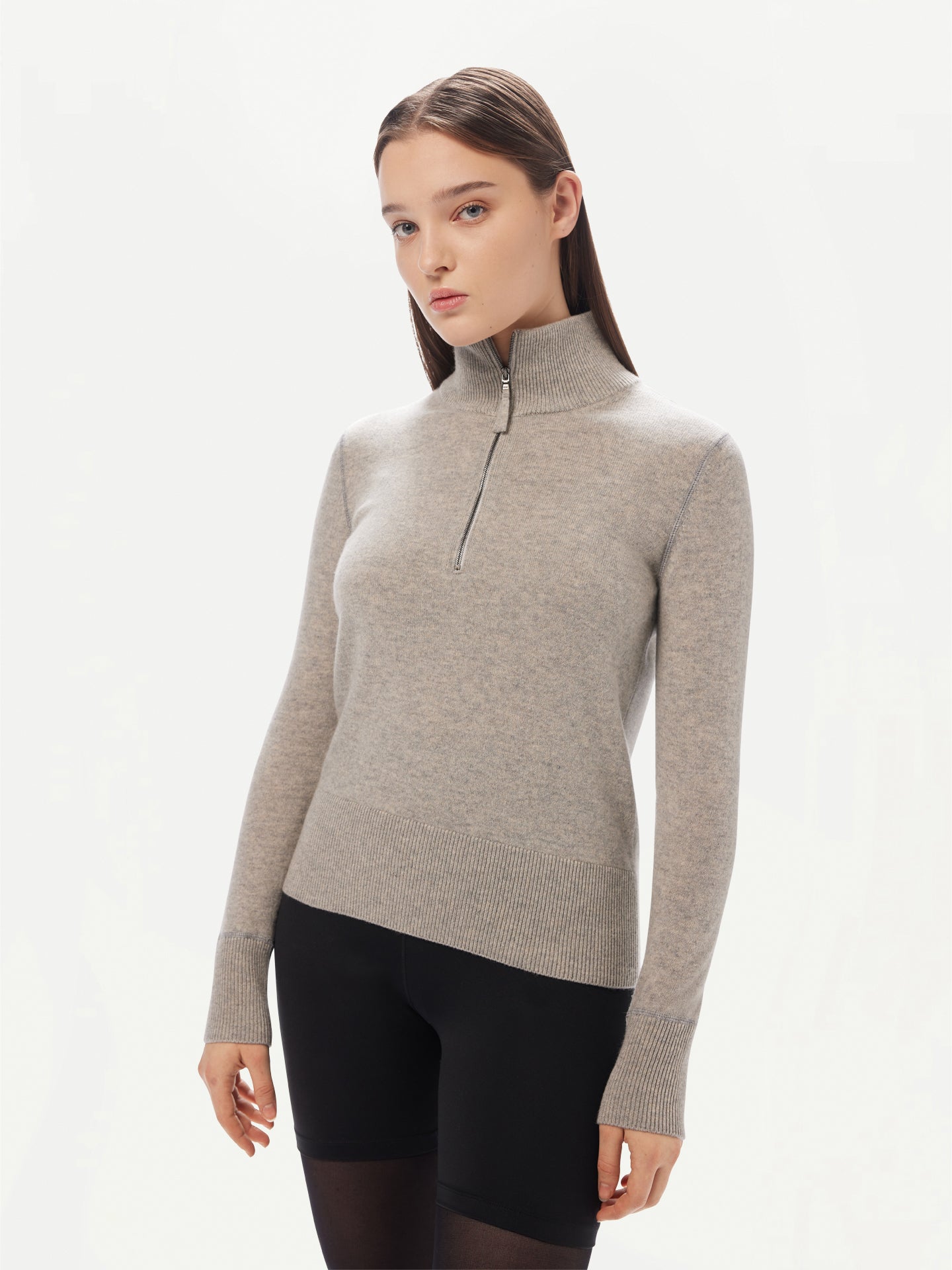 Women’s Quarter-Zip Cashmere Sweater - GOBI Sports Casual