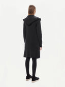 Women's Cashmere Hooded Cardigan Grey - Sports Casual |Gobi Cashmere #color_charcoal