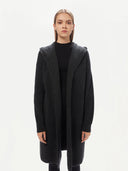 Women's Cashmere Hooded Cardigan Grey - Sports Casual |Gobi Cashmere #color_charcoal