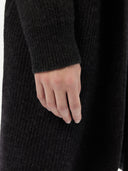 Women's Cashmere Hooded Cardigan Grey - Sports Casual |Gobi Cashmere #color_charcoal