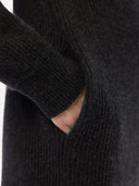 Women's Cashmere Hooded Cardigan Grey - Sports Casual |Gobi Cashmere #color_charcoal