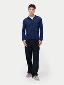 Cashmere Silk Blend Polo-Neck Cardigan | GOBI Cashmere