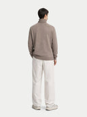 Organic Colour Essential Turtleneck Cashmere Jumper Taupe - Gobi Cashmere