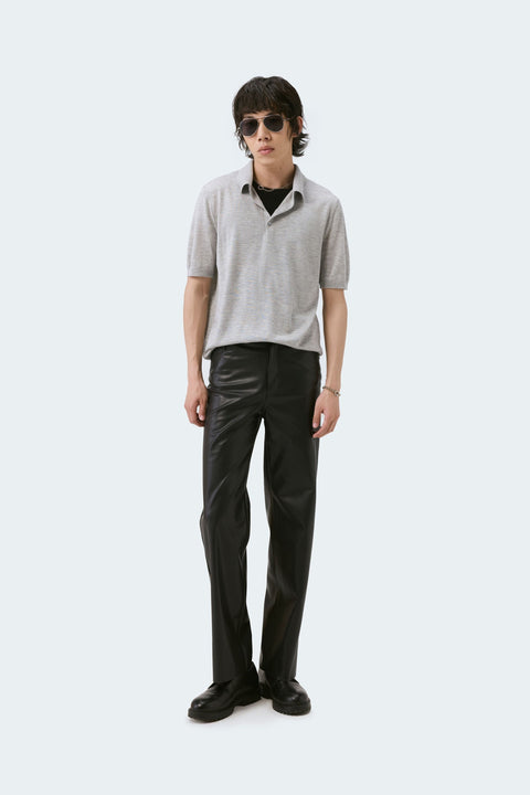 Cashmere Silk Polo Shirt, editorial photo
