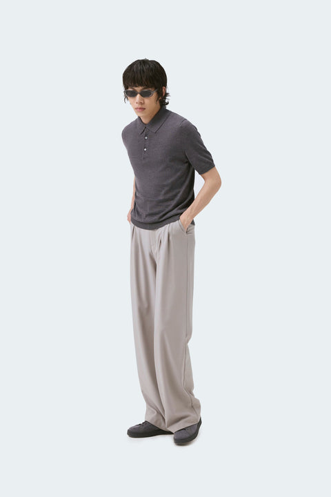 Cashmere Silk Polo Shirt, editorial photo