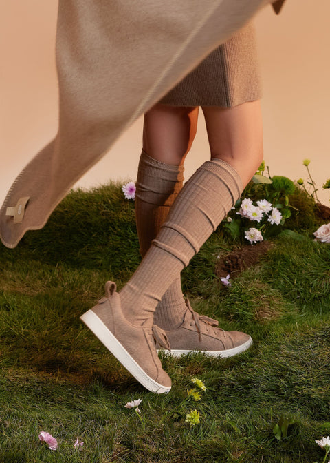 Cashmere Low-Top Trainers, editorial photo