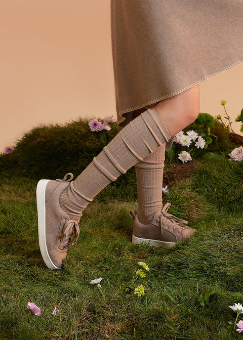 Cashmere Low-Top Trainers, editorial photo