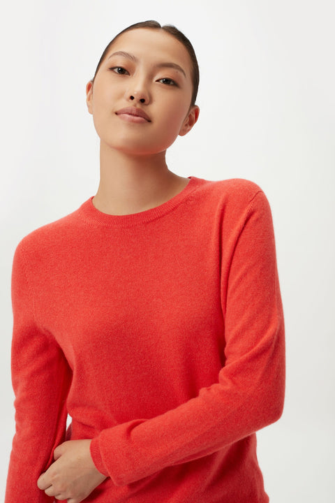 Women's Essential Cashmere Crewneck Jumper, editorial photo
