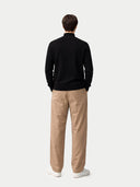 Timeless Mock Neck Cashmere Jumper Black - Gobi Cashmere
