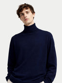 Essential Turtleneck Cashmere Jumper Navy - Gobi Cashmere
