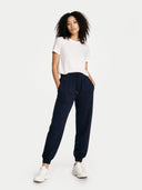 Cuffed Cashmere Jogger Navy - Gobi Cashmere #color_navy