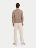 Organic Colour Essential V-Neck Cashmere Jumper Taupe - Gobi Cashmere