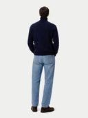 Timeless Turtleneck Cashmere Jumper Navy Blazer - Gobi Cashmere