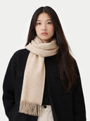 Organic Color Cashmere Fringed Scarf Warm Grey - Gobi Cashmere #color_dusty-beige #ai-image