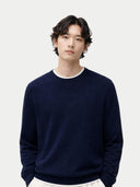 Essential Crewneck Cashmere Jumper Total Eclipse - Gobi Cashmere