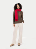 Cashmere Fringed Scarf Barberry - Gobi Cashmere