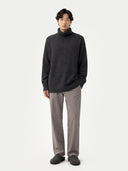 Men's Cashmere Turtleneck Charcoal - Gobi Cashmere