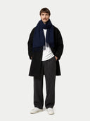 Cashmere Fringed Scarf Midnight - Gobi Cashmere #color_navy-blue