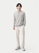 Men's Cashmere Silk Polo Vapor Blue - Gobi Cashmere #color_vapor-blue