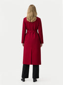 Women’s Double-Breasted Cashmere Coat Bordeaux - Gobi Cashmere