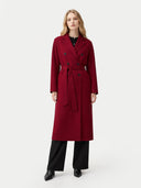 Women’s Double-Breasted Cashmere Coat Bordeaux - Gobi Cashmere