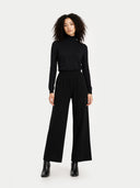 Wide-Leg Cashmere Trousers Black - Gobi Cashmere
