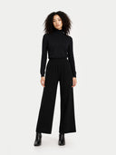 Wide-Leg Cashmere Trousers Black - Gobi Cashmere #color_black