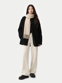 Organic Color Cashmere Fringed Scarf Warm Grey - Gobi Cashmere
