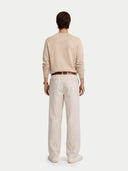 Organic Colour Essential V-Neck Cashmere Jumper Beige - Gobi Cashmere