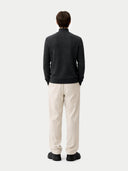 Essential Full-Zip Cashmere Cardigan Charcoal - Gobi Cashmere