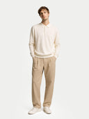 Men's Cashmere Silk Polo Marshmallow - Gobi Cashmere #color_marshmallow