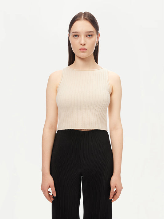 Organic Colour Cashmere Crop Top