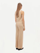 Women Wide-Leg Cashmere Pants Taupe | Gobi Cashmere #color_beige