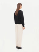Women's Cashmere 3D Button-up Cardigan Black - Gobi Cashmere #color_black