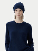 £99 Cashmere Hat & Jumper Set Navy - Gobi Cashmere