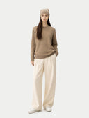 Organic Colour £99 Cashmere Hat & Jumper Set Taupe - Gobi Cashmere
