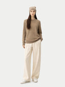Organic Colour £99 Cashmere Hat & Jumper Set Taupe - Gobi Cashmere #color_taupe
