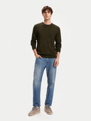 Timeless Crewneck Cashmere Jumper Capulet Olive - Gobi Cashmere #color_capulet-olive