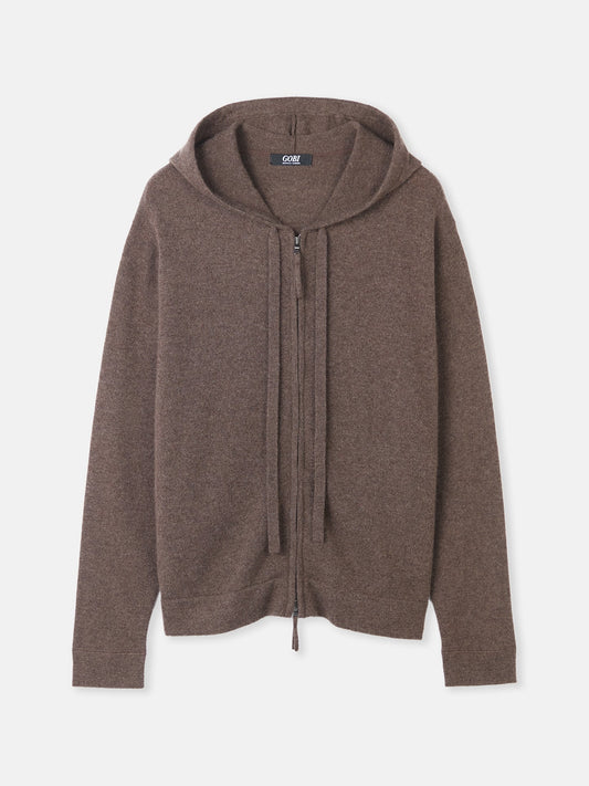 Women’s Cashmere Hoodie Cocoa - GOBI Cashmere - Sports Casual