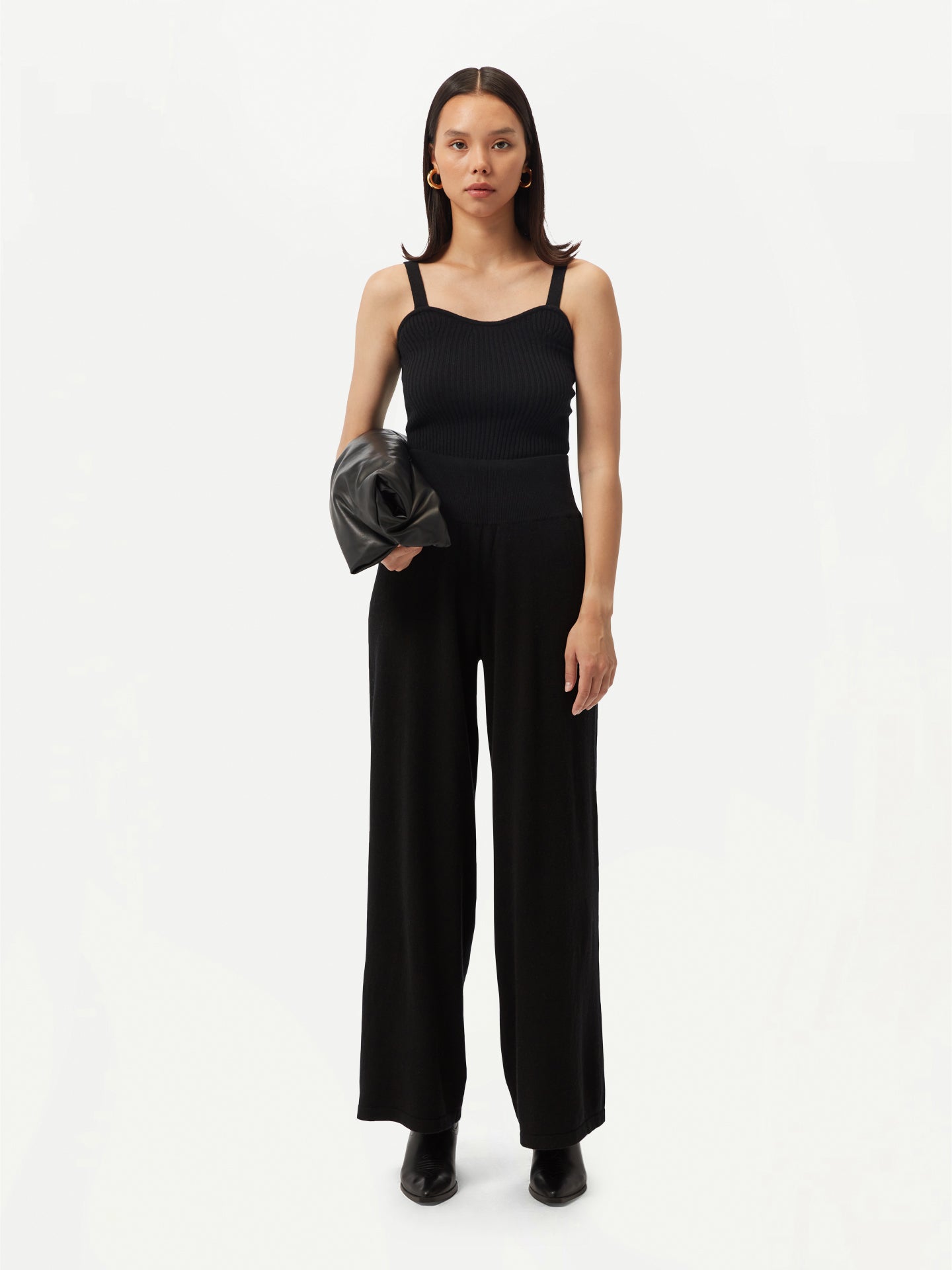 Sweetheart-Neckline Cashmere Camisole