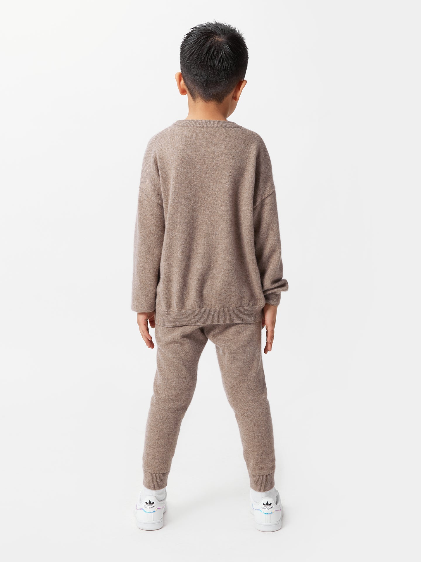 Kids Cashmere Track Pants Taupe - Gobi Cashmere