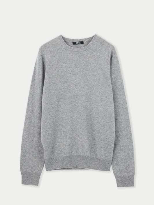 Men's Cashmere Crew Neck Sweater Vapor Blue - Gobi Cashmere